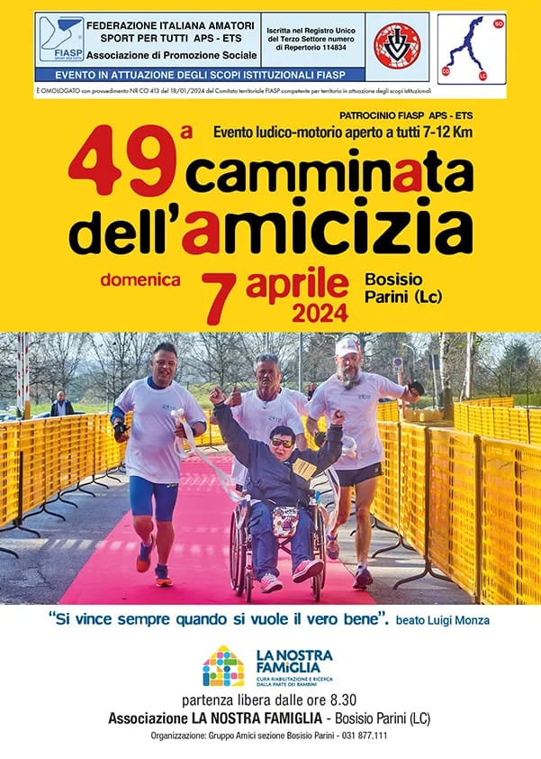 49° CAMMINATA DELL'AMICIZIA, BOSISIO PARINI (LC), 07/04/2024